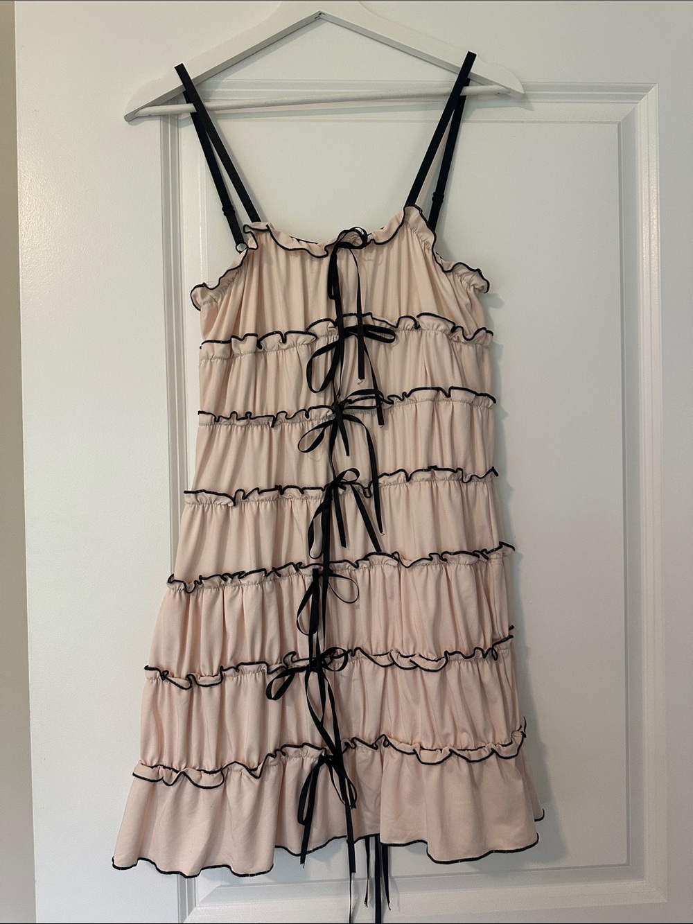 Lioness Blush Pink Mini Dress with Black Trim